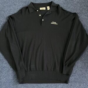 Vintage Purdue Boilermakers Sweater Knit Polo Mens Black College Football 90s